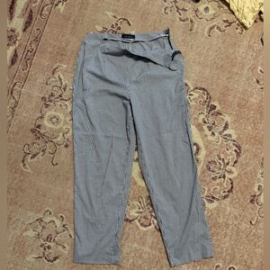 Blue and white. Gingham Piazza Sempione trousers